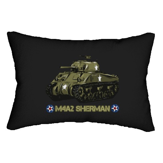 World War 2 American Tank M4A2 Sherman Lumbar Pillows