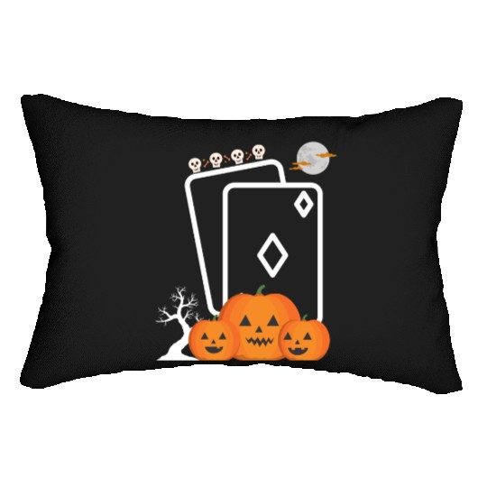 playing card Pumpkin halloween Lumbar Pillows