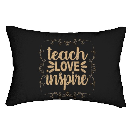 Teach Love Inspire Lumbar Pillows, Teacher Appreciation Lumbar Pillows