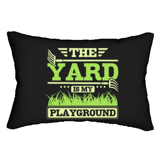 THe yard is my playground Lumbar Pillows