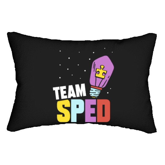Team Sped Special Education Teacher Awareness Lumbar Pillows