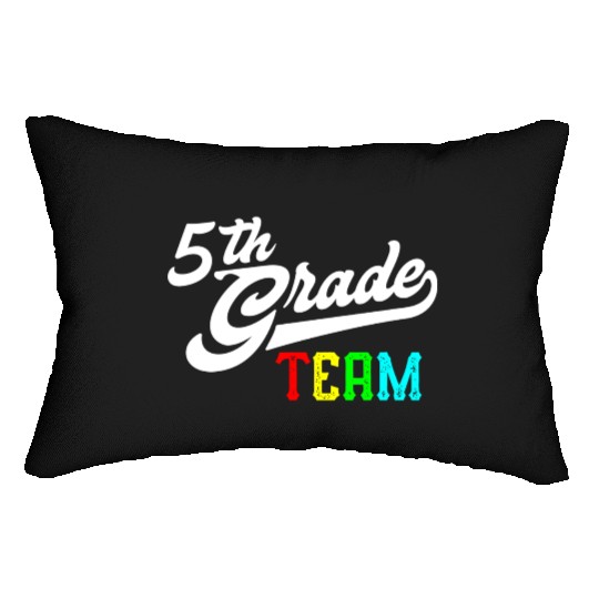 5Th Grade Team Baseball Style Teacher Team Lumbar Pillows