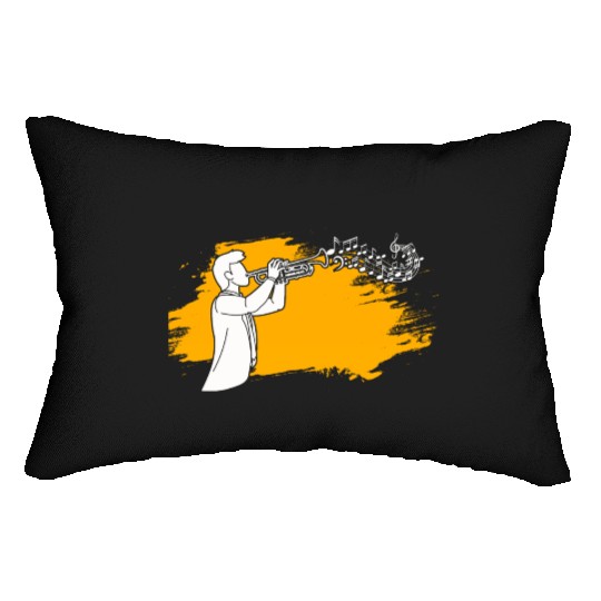 Trumpet Player Jazz Music Lover Lumbar Pillows