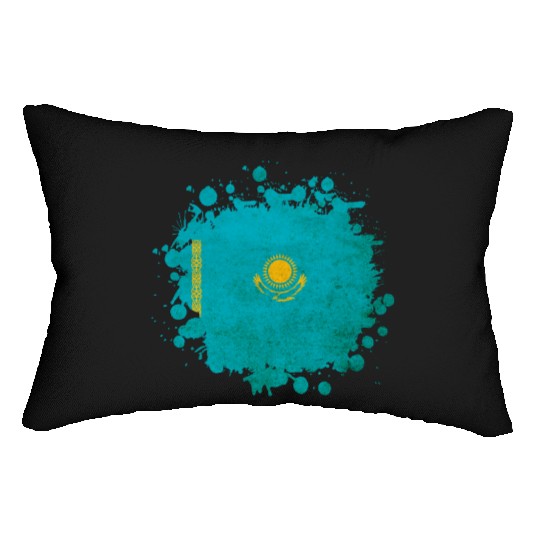 Kazakhstan vintage flag Lumbar Pillows