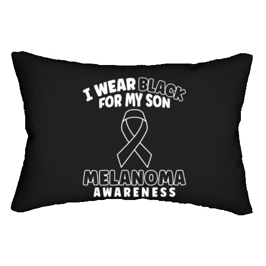 I Wear Black For My Son Melanoma Skin Cancer Lumbar Pillows