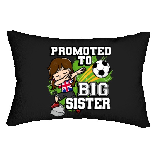 Promoted To Big Sister Soccer Player United Lumbar Pillows