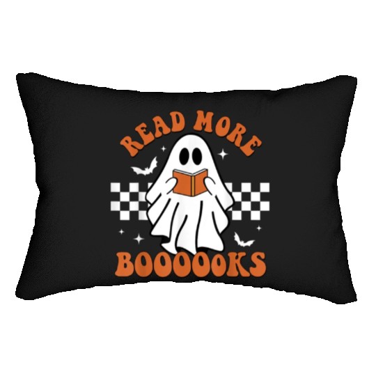 Cute Booooks Ghost Read More Books Funny Teacher Lumbar Pillows