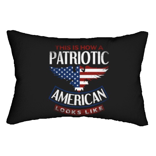 Patriotic American America US Flag USA 4th July Lumbar Pillows