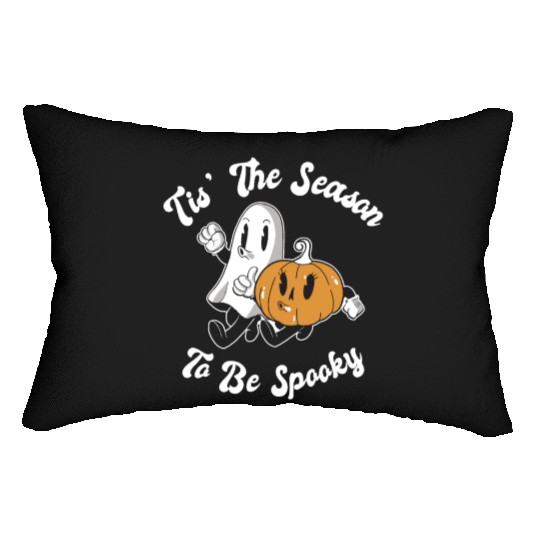 Cute Spooky Pumpkin Ghost Halloween Season Lumbar Pillows
