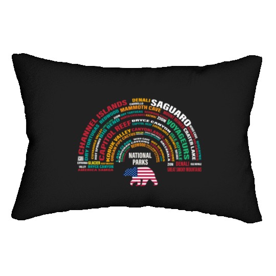 US National Parks, National Park, Denali, Redwood Lumbar Pillows