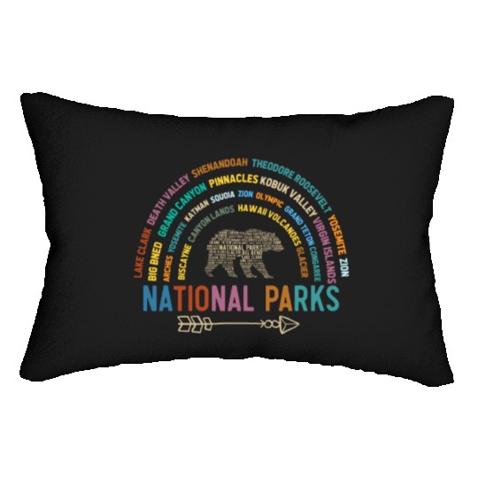 US National Parks, National Park, Denali, Redwood Lumbar Pillows