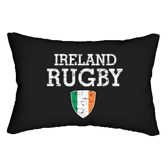 Irish Flag Rugby Grunge Style T Lumbar Pillows