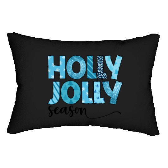 Holly Jolly season sublimation Lumbar Pillows
