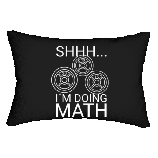 Math Lover Gym Weightlifting Funny Quote Workout Lumbar Pillows