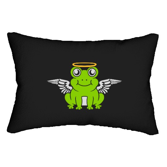 Angel frog wings Lumbar Pillows
