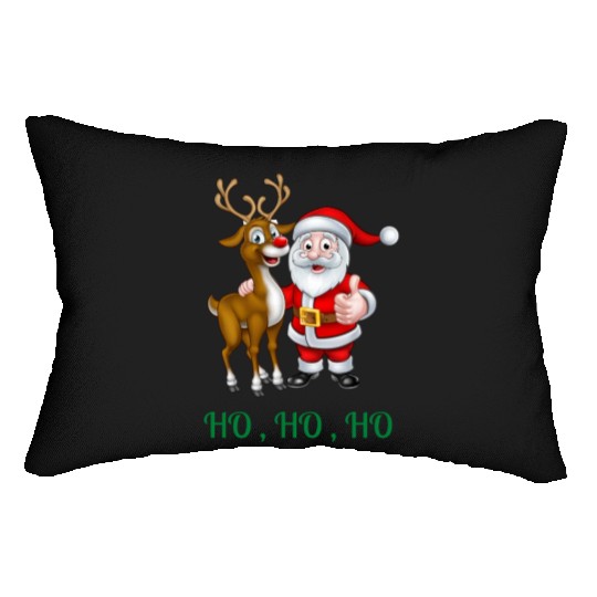Rudolph the red nose reindeer with Santa Lumbar Pillows
