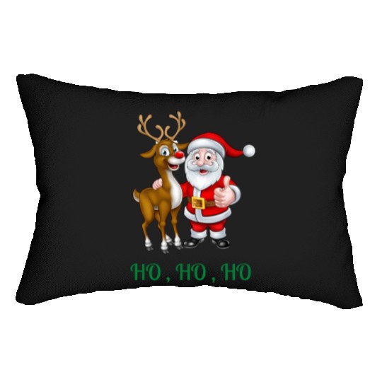 Rudolph the red nose reindeer with Santa Lumbar Pillows