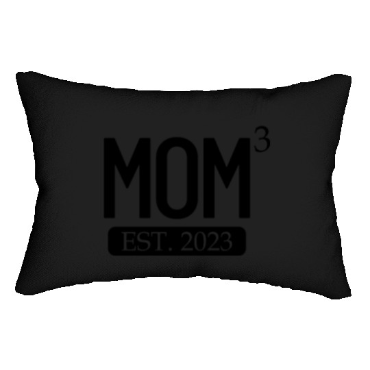 Mom Cubed Est. 2023 Mother Of 3 Mother's Day Momwo Lumbar Pillows