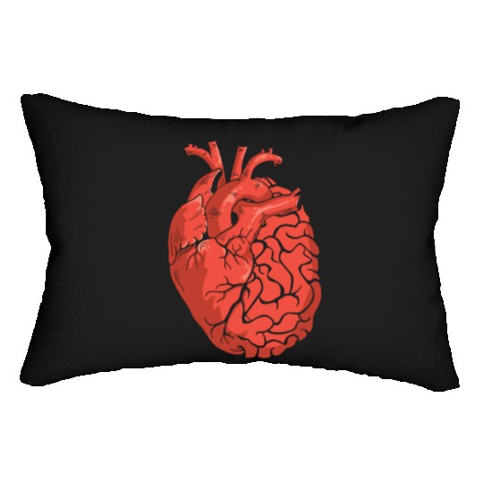 Half Brain Half Heart Organ Anatomy Science Lumbar Pillows