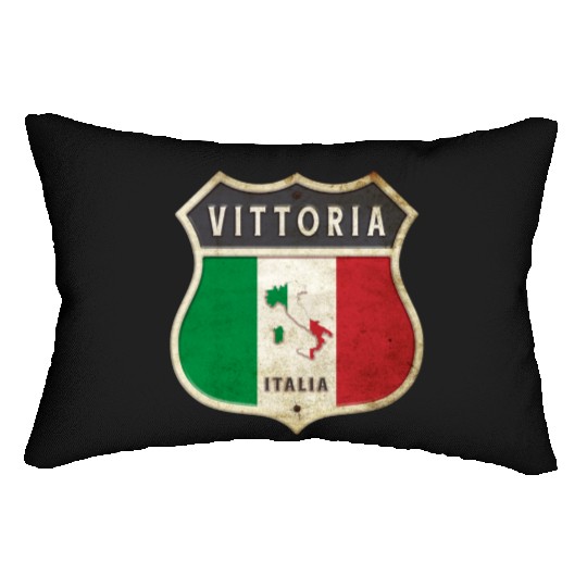 Vittoria Italy coat of arms flags design Lumbar Pillows