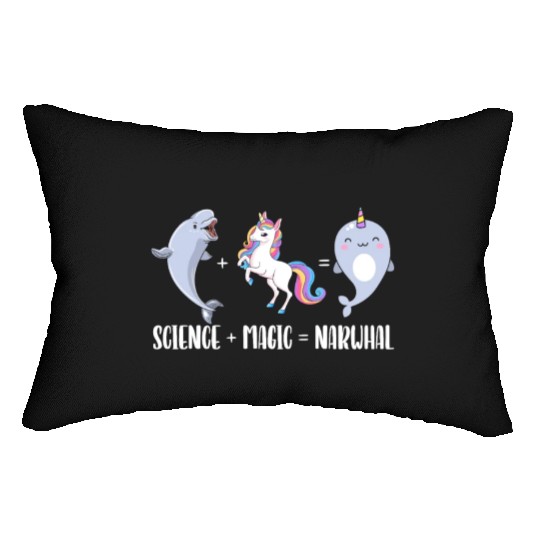 Science Magic Narwhal Unicorn Of The Sea Animal Lumbar Pillows