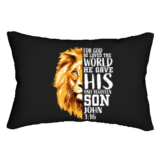 Scripture Worship Faith Lion Bible Verses Sayings Lumbar Pillows