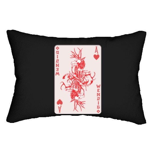 Folk Creature Wendigo Card Halloween Cryptid Lumbar Pillows