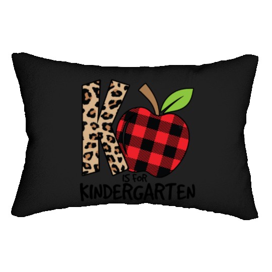 K Is For Kindergarten Cheetah Back To School Lumbar Pillows