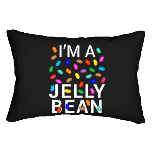 pretend im jelly bean halloween candy costume Lumbar Pillows