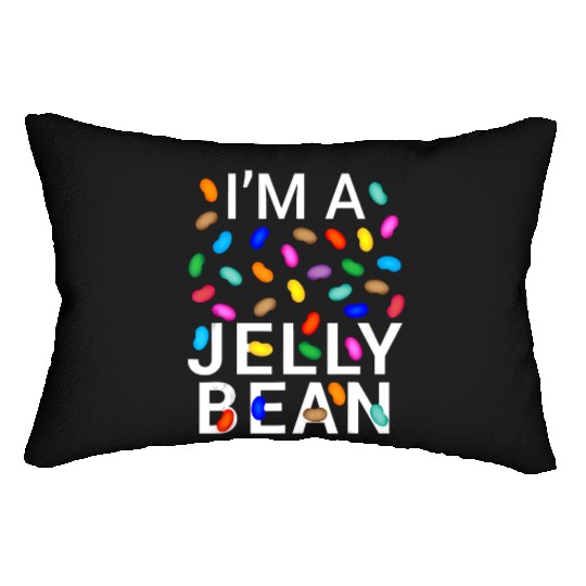 pretend im jelly bean halloween candy costume Lumbar Pillows