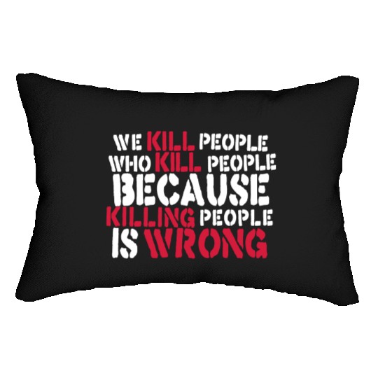 Anti War Saying - Ukraine Russia Peace Lumbar Pillows