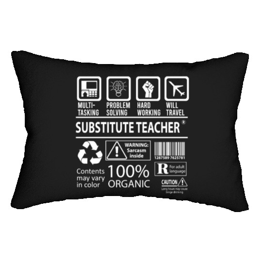 Substitute Teacher Lumbar Pillows - Multitasking Job Gift