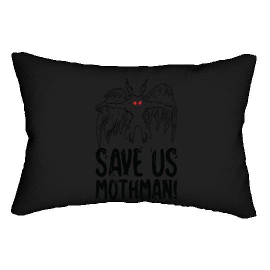 Halloween Mothman Mythical Line Art Beast Monster Lumbar Pillows