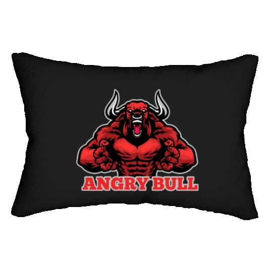 Angry Bull Design Lumbar Pillows