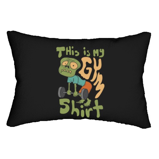 Halloween Train Hard Fitness Zombie Gym Lumbar Pillows