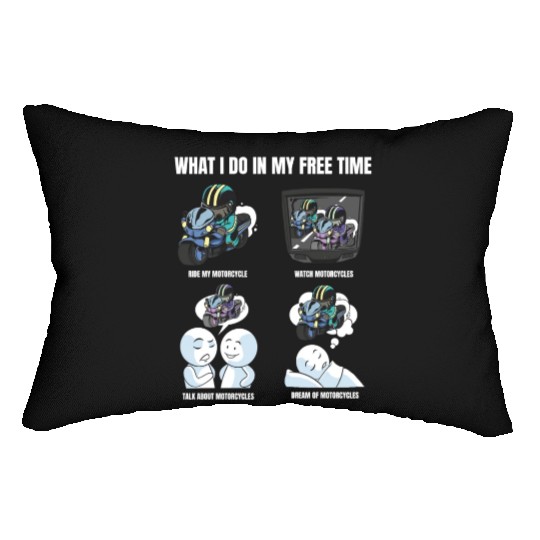 Motorcycle Racing My Spare Time Motocross lovers Lumbar Pillows