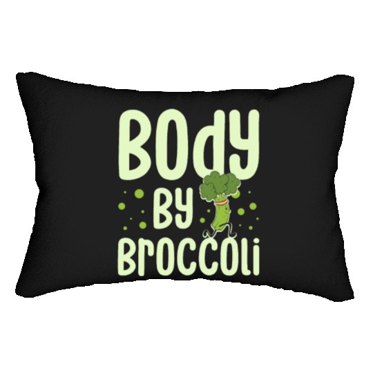 Body By Broccoli Vegetarian Veggies Vegan Lumbar Pillows