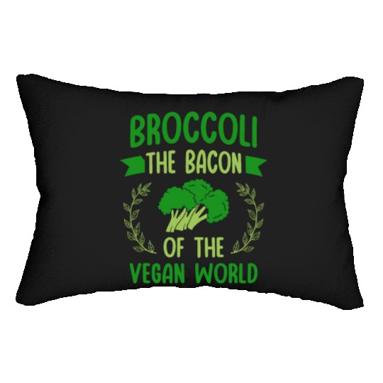 Broccoli The Bacon Of The Vegan World Vegetarian Lumbar Pillows