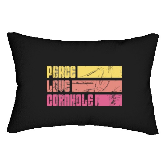 Peace Love Cornhole Lumbar Pillows