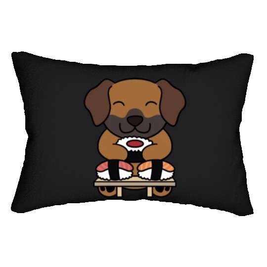 Sushi Lover Rhodesian Ridgeback Lumbar Pillows
