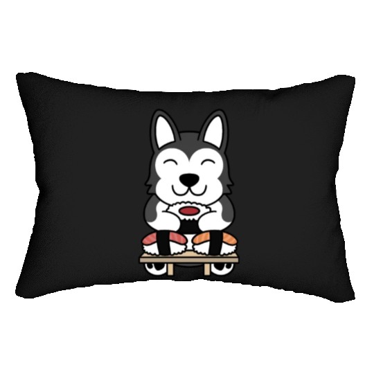 Sushi Lover Husky Lumbar Pillows