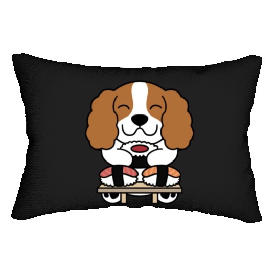 Sushi Lover Cavalier King Charles Spaniel Lumbar Pillows