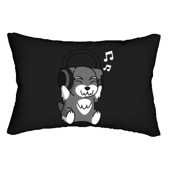Music Lover Schnauzer Lumbar Pillows