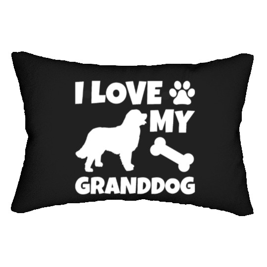 I Love My Granddog Bernese Mountain Dog Lumbar Pillows