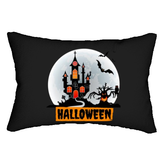 Halloween night story series Lumbar Pillows