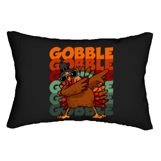 Dabbing Turkey Thanksgiving Gobble Gobble Yall Lumbar Pillows