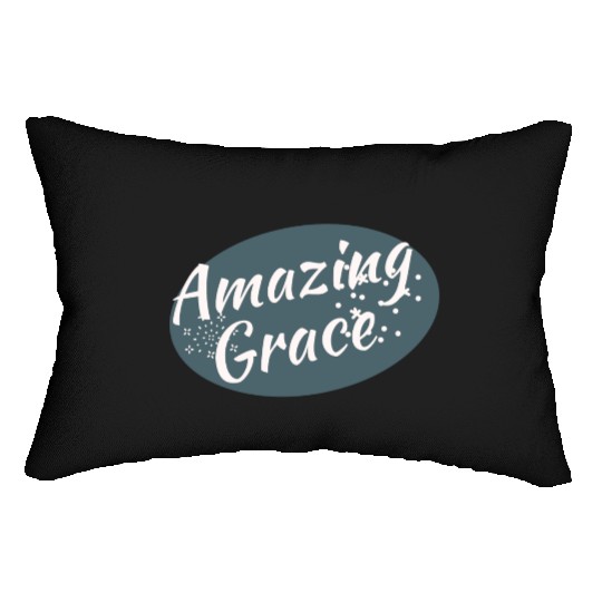 Amazing Grace Christian design Lumbar Pillows