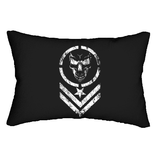 Grunge White Lumbar Pillows