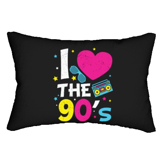 I Love the 90s Radio Cassette Tape Nostalgia Gifts Lumbar Pillows