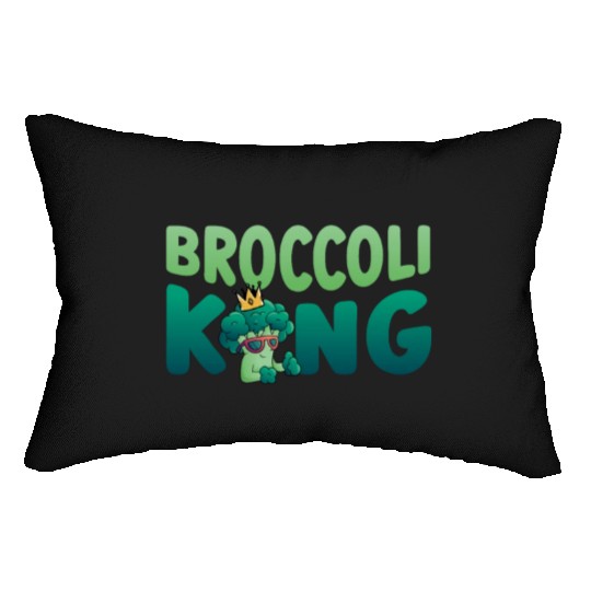 Broccoli King Vegetarian Vegetable Veggies Vegan Lumbar Pillows